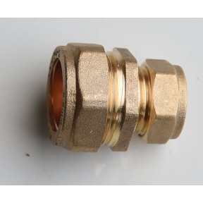 Brass compression straight reducing coupling 301R